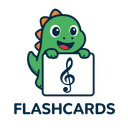 Musical note flashcards icon - learn to read music notation on staff