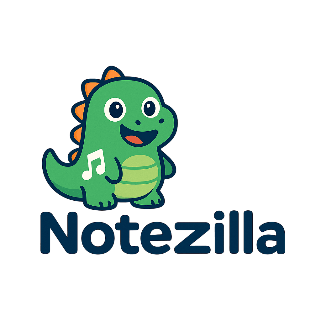 NoteZilla logo - Interactive music education games for children ages 4-8